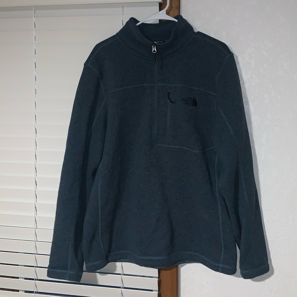 The North Face Blue Zip Up Fleece Sweater Large
